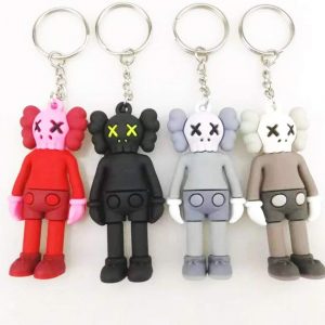 4PCS/Set Cartoon KAWS Keychains Figures Miniatures Micro Landscape Prefect Gift Must Have Action Figure Accessories