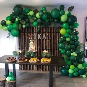 LANWANGJI Jungle Theme Party Supplies Safari Party Decorations Jungle Safari Theme Balloon 126pcs Balloon Garland Arch Kit for Safari Theme Party