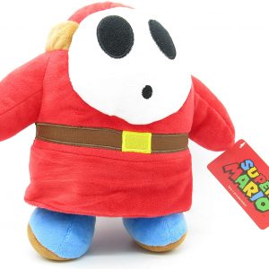 Plush SHY GUY Red Dress 27cm (10,6 inches) ORIGINAL Official SUPER MARIO Bros Enemies Villains