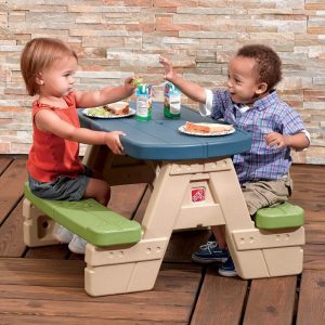 Step2 Kids Picnic Table, Blue, 1