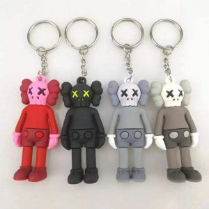 4PCS/Set Cartoon KAWS Keychains Figures Miniatures Micro Landscape Prefect Gift Must Have Action Figure Accessories