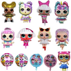 LOL Party’s Balloons, 12 Pack Girls Birthday Doll Balloons Decorations For Children’s Party Supplies