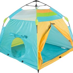 Pacific Play Tents One Touch Tent 48″ X 38.5″ High, Green/Orange/Blue