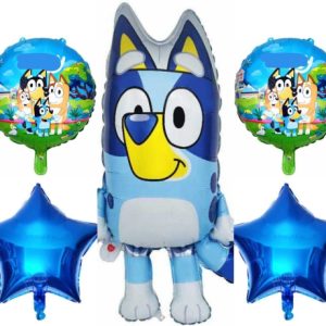 5 Pcs Cartoon Balloons, Cartoon Birthday Party Supplies, Cartoon Birthday Balloon, Cartoon Birthday Decorations – Colorful party deco for Girls, for boys and Toddlers (Dog Balloon)