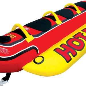 Airhead HD-3 Hot Dog Triple Rider Towable Inflatable 3 Person Boat Lake Tube