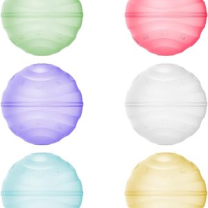 6 Packs Magnetic Water Balloons – Quick Fill Self-Sealing – Reusable Water Splash Balls – Summer Water Toys – No Mess Water Balloon Fight for Kids, for Birthday Party, Summer Party, Multiple Colors