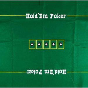 Yuanhe Texas Holdem Table Felt Layout – 36″ x 72″ Rectangle Las Vegas Style Green Casino Table Top Mat, Great for Poker Game Night,Theme Party, Fundraisers & Gatherings