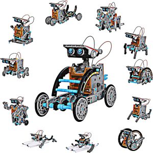 STEM Solar Robot kit – 12-in-1 Education Solar Robot Toys – Educational Building Science Experiment Set Gifts for Kids Boys Girls Aged 8-12 and Older – 190 Pieces DIY Kids Science Toys
